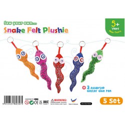 Snake Felt Plushie Kit 5 Pack Snake Felt Plushie Kit 5 Pack